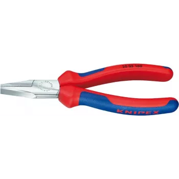 Knipex plakanās knaibles DIN ISO 5745, kopējais garums 160mm, hromētas, daudzkomponentu apvalks