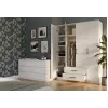 Topeshop ROMANA 160 BIEL KPLB bedroom wardrobe/closet 11 shelves 4 durvis(s) balts