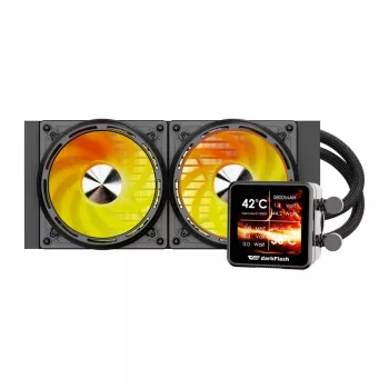 DarkFlash DE240 CPU ūdens dzesēšana (melna) — 240 mm radiators, AIO šķidruma dzesētājs