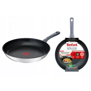 Universālā panna Tefal Daily Cook G7300655 nerūsējošais tērauds 28 cm, viens bakelīta rokturis, titāna iekšējais pārklājums