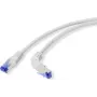 Renkforce RJ45 savienojuma kabelis CAT 6a S/FTP 10.00 m Pelēks 90° leņķa (uz leju) RF-4892538