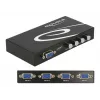 DeLock Switch VGA 4 port manuāls divvirzienu - ekrāna slēdzis - 4 x VGA - Galddatora (87635)
