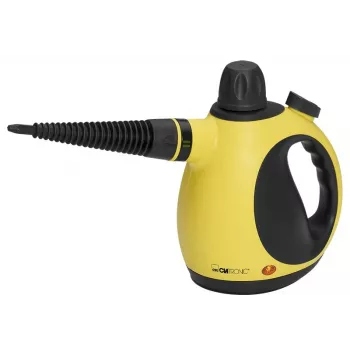 Portatīvais tvaika tīrītājs CLATRONIC DR 3653 — 0.25 L ūdens tvertne, 1050 W, 3,5 bāri, 5 m vads, dzeltens