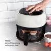 Fritētājs Sponge Air Fryer Stikla 4L Caurspīdīgs Dizains