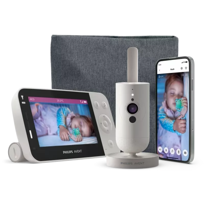 Philips AVENT SCD953/26 video bērnu monitors 400 m Wi-Fi Pelēks, Balts