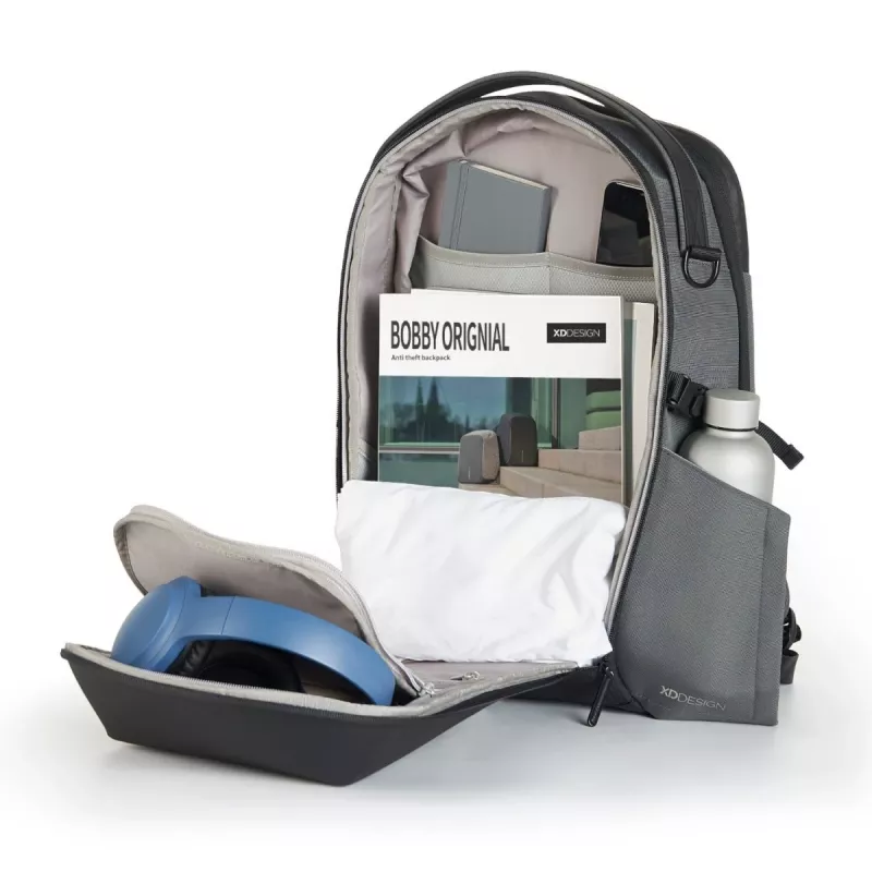 Mugursoma XDDESIGN Bizz Grey P705.932 — ūdensizturīga, viegla pilsētas mugursoma