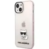 Karl Lagerfeld KLHCP14MCTRI Cietais maciņš iPhone 14 Plus / 15 Plus 6.7” Rozā / Caurspīdīgi rozā Choupette Body