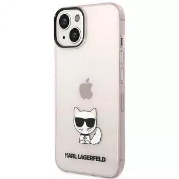 Karl Lagerfeld KLHCP14MCTRI Cietais maciņš iPhone 14 Plus / 15 Plus 6.7” Rozā / Caurspīdīgi rozā Choupette Body