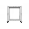 LANBERG 19 collu atvērtais statīvs 12U, regulējams dziļums 600–1100 mm, pelēks