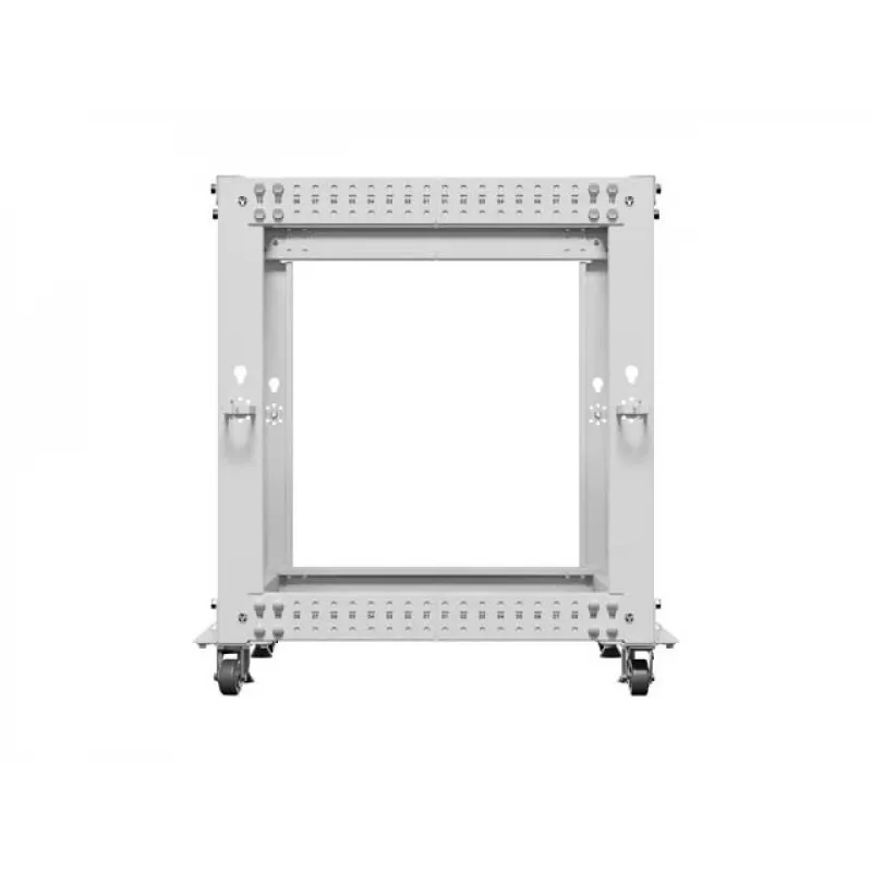 LANBERG 19 collu atvērtais statīvs 12U, regulējams dziļums 600–1100 mm, pelēks