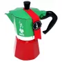 Bialetti Moka Express Italia 6TZ (300 ml) sarkani-zaļš