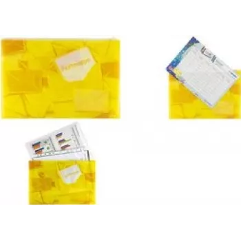 Dokumentu mape Herma Postmappe Zipper A4 PP Dzeltena XL formāts A4 dokumentiem