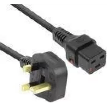 ACT strāvas vads UK spraudnis - C19 IEC Lock melns 2 m PC1214 230V 16A