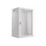 Lanberg sienas montāžas sadales skapis 19'' 18U 600x450mm pelēks (stikla durvis)