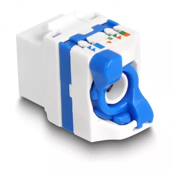 DeLOCK 88130 Keystone modulis plakans RJ-45 Zils Balts 22,5mm