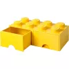 LEGO Drawer Brick 8 — dzeltena (model 40061732) glabāšanas atvilktne ķieģeļiem un sīkām detaļām