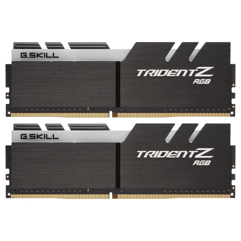 G.SKILL Trident Z RGB DDR4 16GB (2x8GB) 3200 MHz atmiņas komplekts, 288-pin DIMM, 1.35V, alumīnija radiators, RGB, optimizēts AMD Ryzen