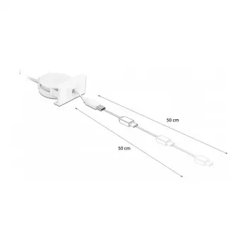 Retractable kabelis DeLOCK Easy 45 USB 2.0 Type-A uz Type-C 0,62m