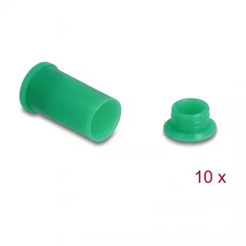 Delock 60673 DL4 putekļu uzmava, silikona, 2-daļu, zaļa, 10 gab.