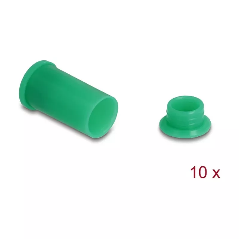 Delock 60673 DL4 putekļu uzmava, silikona, 2-daļu, zaļa, 10 gab.