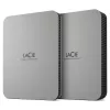 LaCie Mobile Drive 1TB ārējais cietais disks – Mēness sudrabs, USB-C 3.2, pēcpatēriņa pārstrādāts alumīnijs