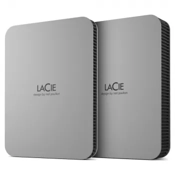 LaCie Mobile Drive 1TB ārējais cietais disks – Mēness sudrabs, USB-C 3.2, pēcpatēriņa pārstrādāts alumīnijs