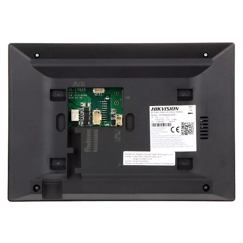 Video domofons Hikvision DS-KH6320-TE1, 7 collu skārienekrāns, PoE, 1024×600, MicroSD līdz 32GB, Ethernet, Linux