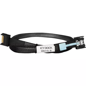 ICY DOCK MB414L-B MCIO 4i SFF-TA-1016 uz MCIO 4i SFF-TA-1016 kabelis, 0.5 m
