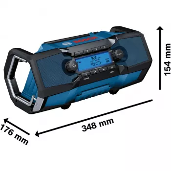 Bosch GPB 18V-2 C Professional portatīvais radio Bluetooth, FM, AUX, IP54