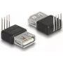 DeLOCK Adapter USB 2.0 Type-A sievišķais uz 4 pin 90° leņķa