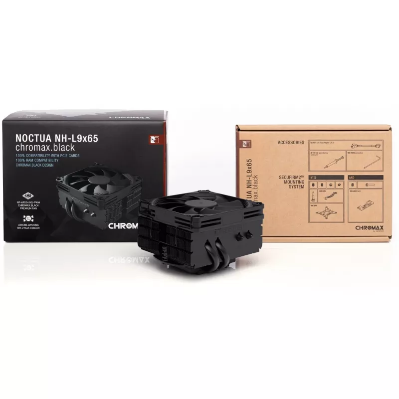 NOCTUA NH-L9x65 chromax.black zema profila CPU dzesētājs