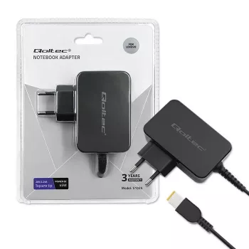 Strāvas adapteris Qoltec 51035 45W Iekštelpu Melns 220-240V
