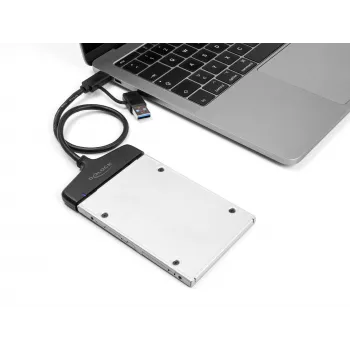 DeLOCK USB uz SATA pārveidotājs 6 Gb/s USB Type-C Type-A 0,3m