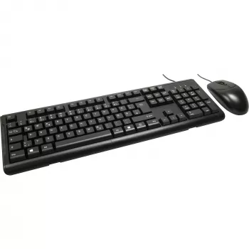 Inter-Tech AC KB-102DE Desktop USB MELNS 1000dpi 105 taustiņi Vadu