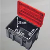 Einhell 4540021 E-Case M sistēmas instrumentu kofers, kaste darbarīkiem, polipropilēns, 90 kg nestspēja, melns/sarkans
