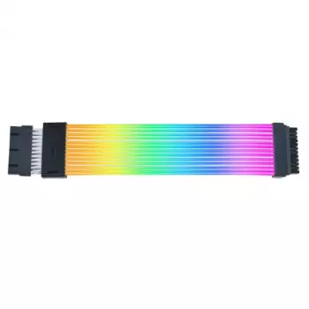 PCIe RGB kabelis Lian Li Strimer Wireless, 2x 8-pin savienotāji, 0.34 m, melns/caurspīdīgs, silikons/TPE