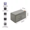 Qoltec 53076 AGM akumulators | 12V | 7Ah | Drošības sistēmām