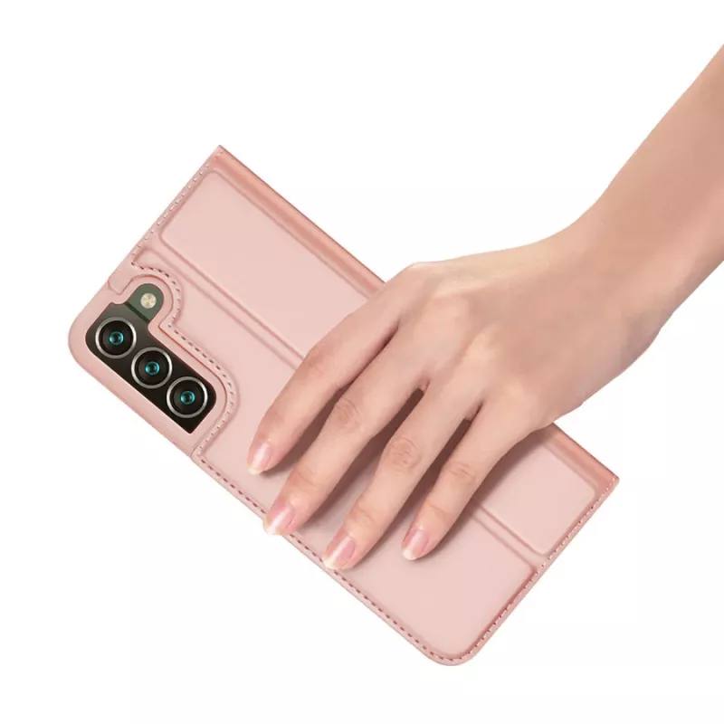 Dux Ducis Skin Pro holster maciņš ar atloku Samsung Galaxy S22+ (S22 Plus) rozā