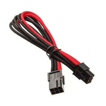SilverStone 6-Pin-PCIe uz 6-Pin-PCIe kabelis 250mm - melns/sarkans