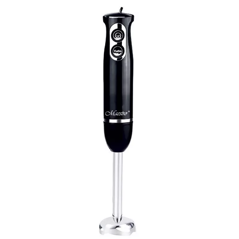 Vārāmais blenderis Maestro MR-511 — 500 W, 2 ātrumi, pulse, turbo, noņemama 900 ml bļoda, nerūsējošā tērauda asmens, melns