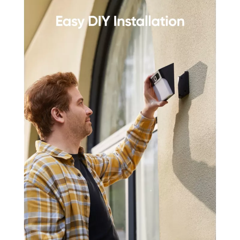Anker Innovations Eufy Solar Wall Light Cam S120 - tīkla novērošanas kamera - laikapstākļiem izturīga - krāsa (diena/nakts)