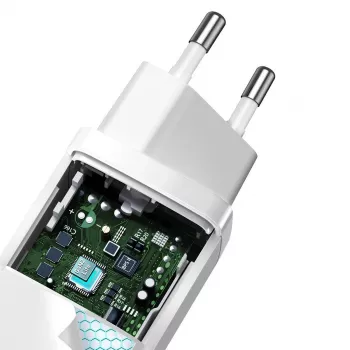 Lādētājs Baseus CCGAN2L-B02 Iekštelpu AC Ātrā Uzlāde 20V 1xUSB 1xType-C Balts