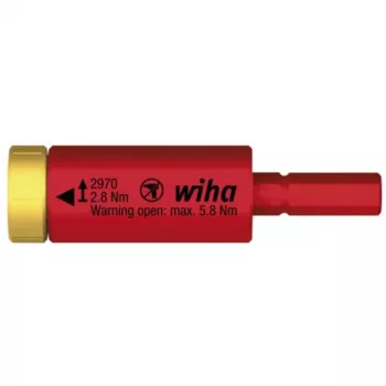 Griezes momenta adapteris Wiha easyTorque 1,2 Nm sarkans/dzeltens SlimBits SlimVario