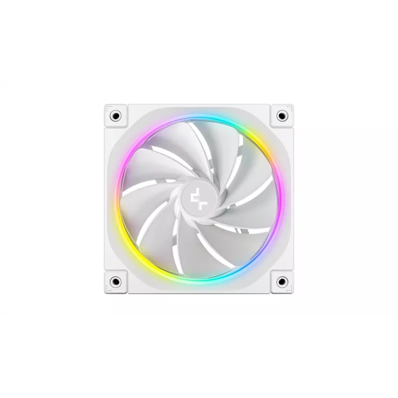DeepCool FL12R WH 3-in-1 Reverse 120 mm datora korpusa ventilatori, 3 gab., 500-2150 apgr./min, 93,45 m³/h, šķidruma dinamiskais gultnis, 4 kontaktu PWM, 33,9 dB, balti