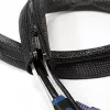 LOGILINK KAB0047 Elastīgs kabeļu organizētājs ar rāvējslēdzēju, Melns 2m