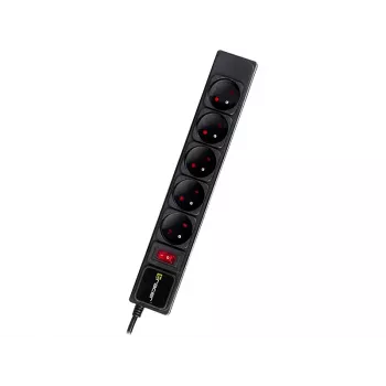 Tracer PowerGear Black 5 AC kontaktligzdas 1.5 m 2300 W