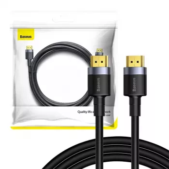 Baseus Cafule 4K HDMI vīrietis uz HDMI vīrietis adaptera kabelis 2m melns