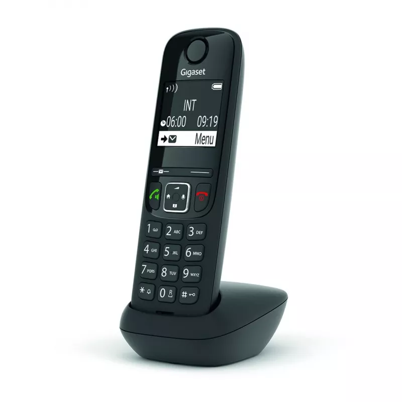 Bezvadu telefonu klausule Gigaset AS690HX, DECT/Analog, Melna