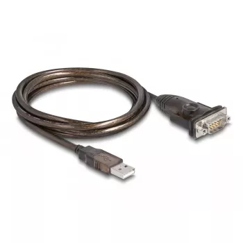 DeLOCK Adapter USB 2.0 Type-A uz Serial RS-232 D-Sub 9 kontaktu vīrišķais 1.5m