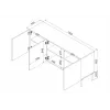 3D kumode PALAZZO BIS 151x40x75 balts matēts